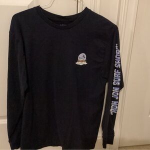 Navy Vans Christmas Long Sleeve Medium